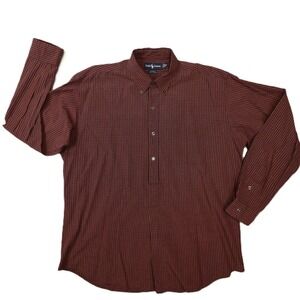 Ralph Lauren‎ Men's Vintage Red Navy Plaid Kimball Button Up Shirt size Large